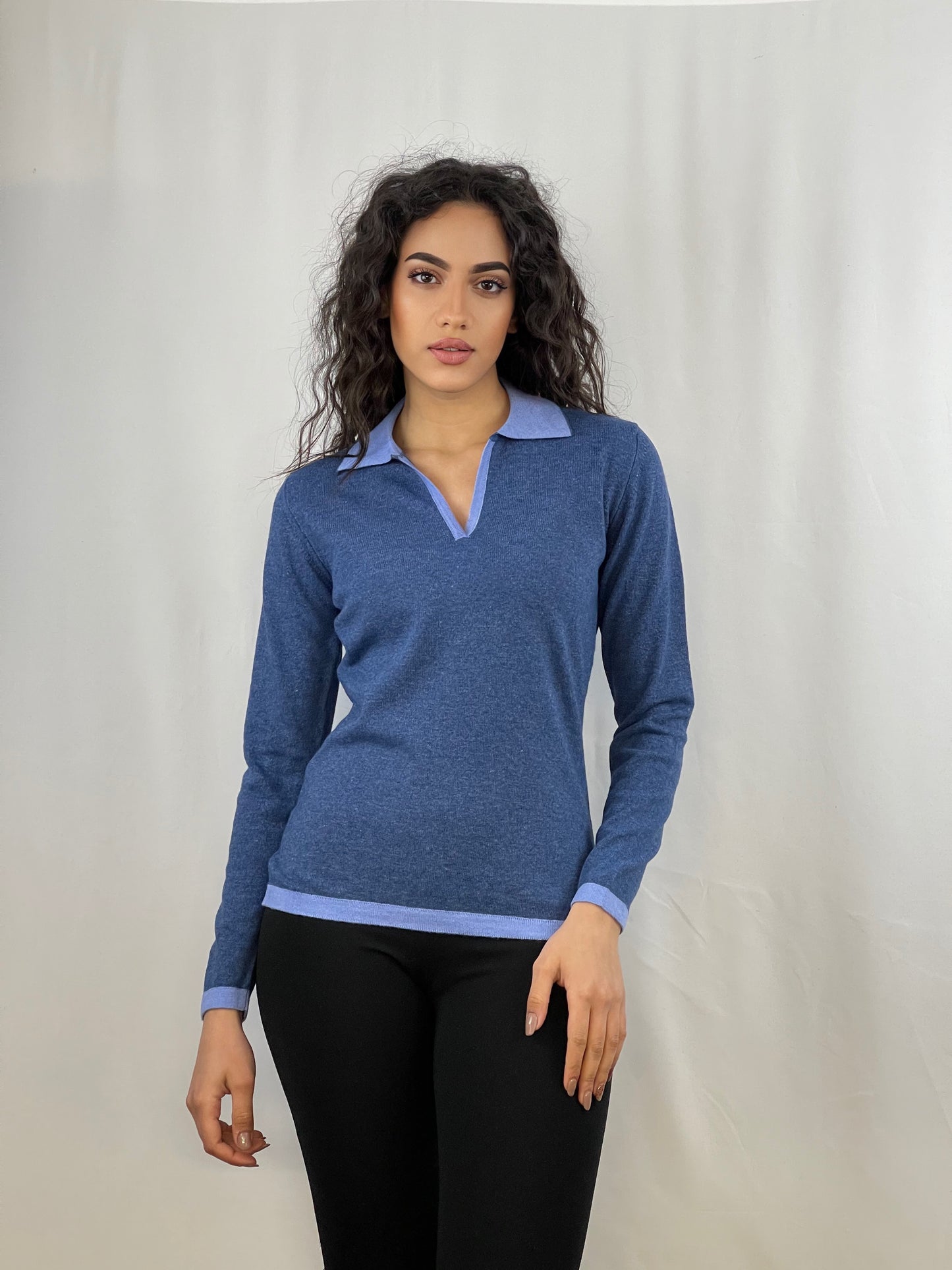 3337 - Women's two-tone polo