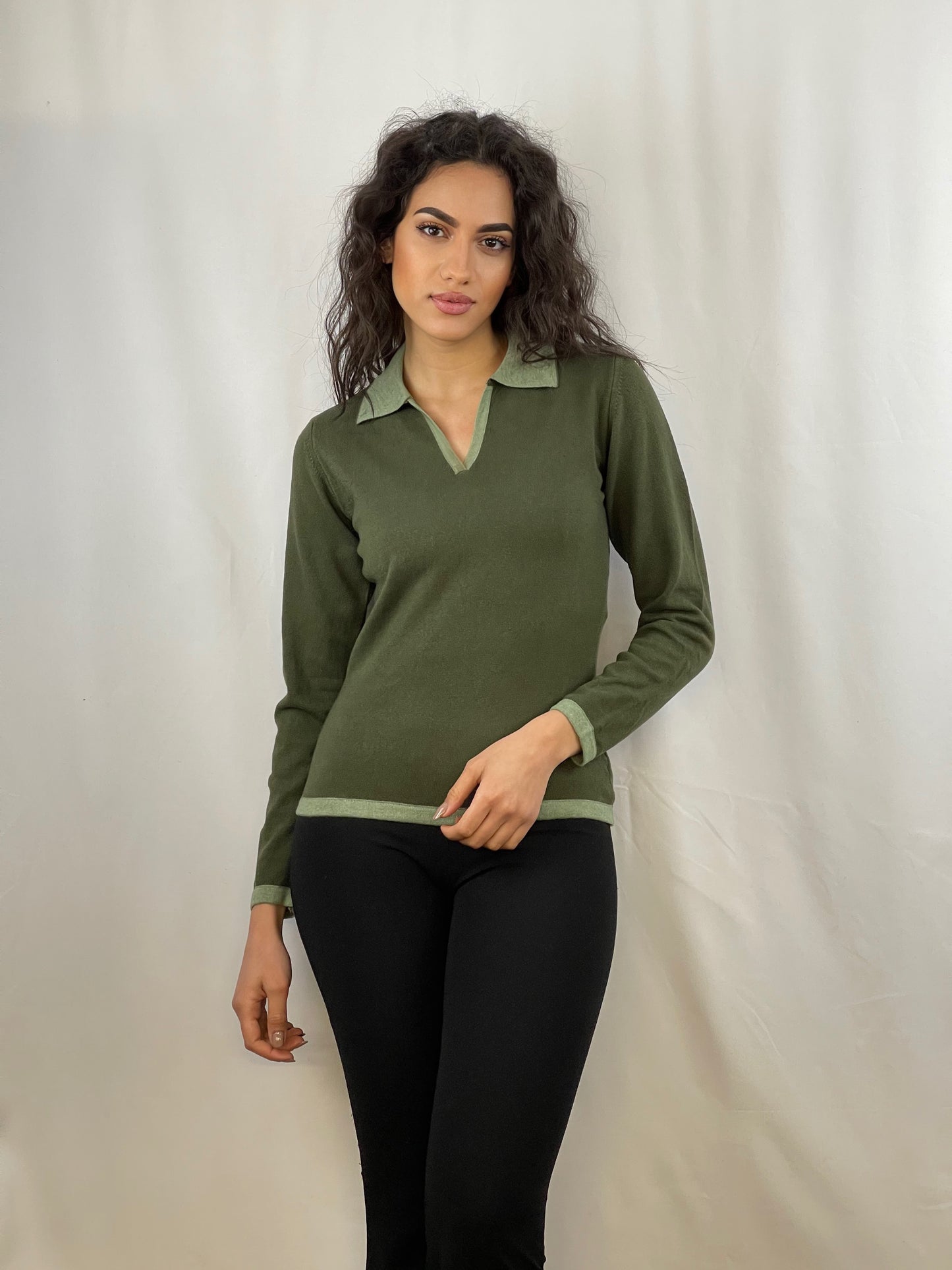 3337 - Women's two-tone polo