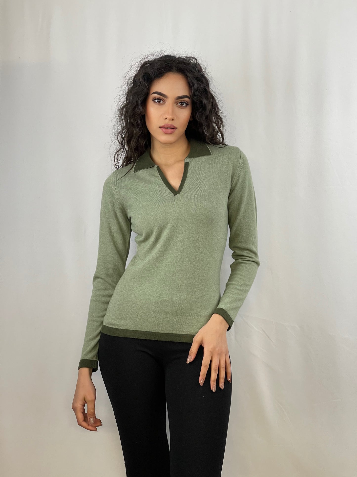 3337 - Women's two-tone polo