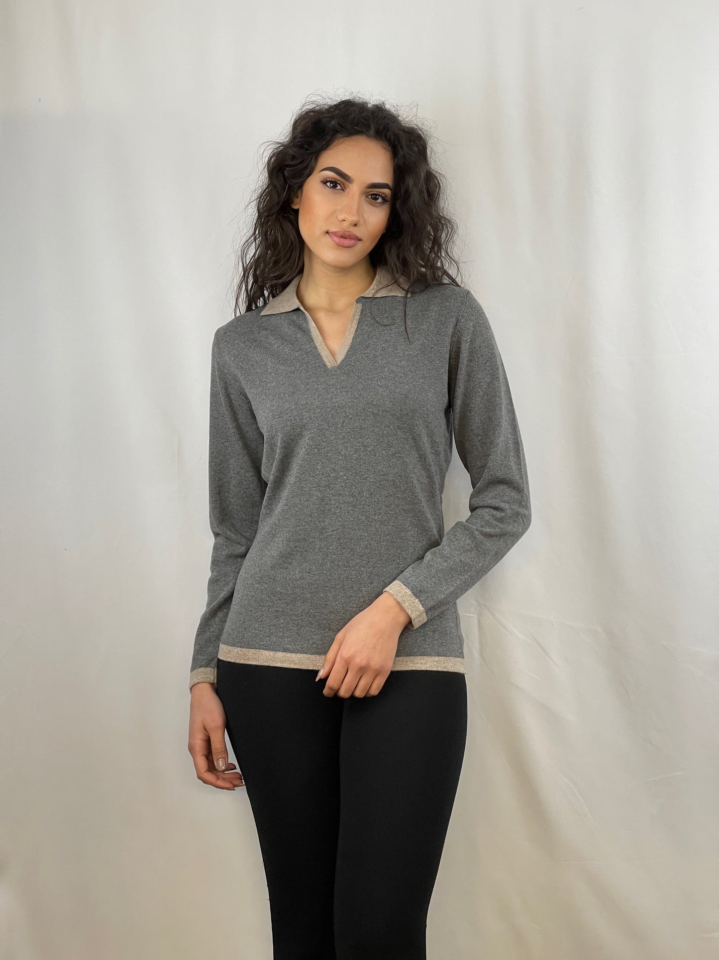 3337 - Women's two-tone polo