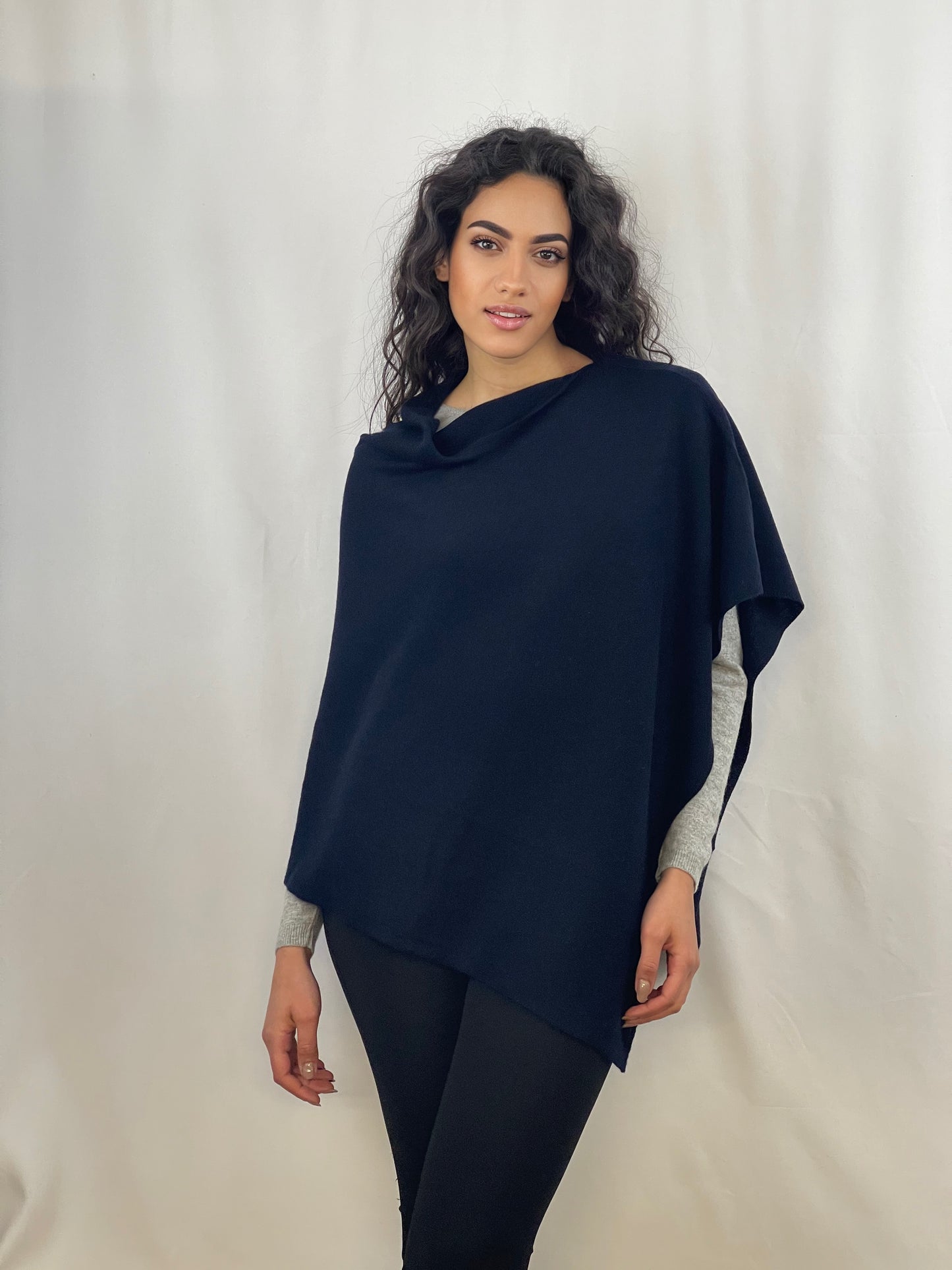710 - poncho light 100% cashmere