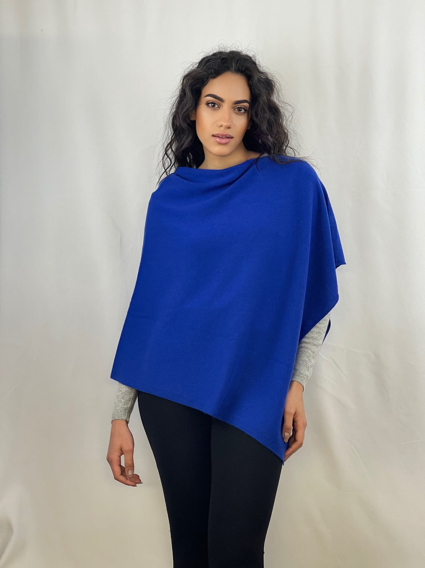710 - poncho light 100% cashmere