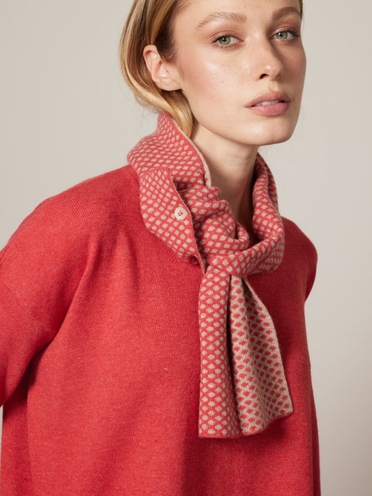 4743P - Bicolor scarf 2 bottles. polka dots