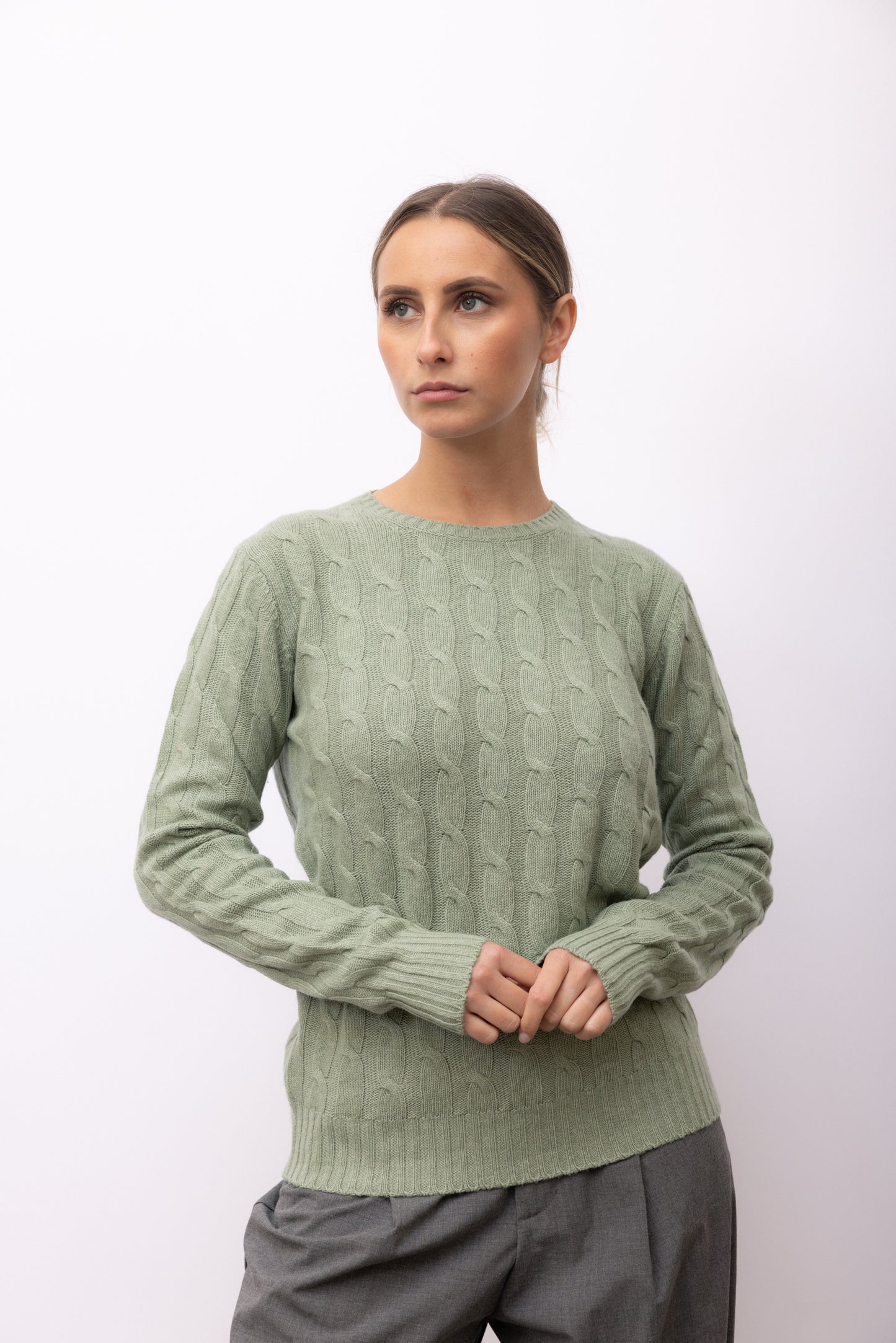 4121 - Crew neck braids women