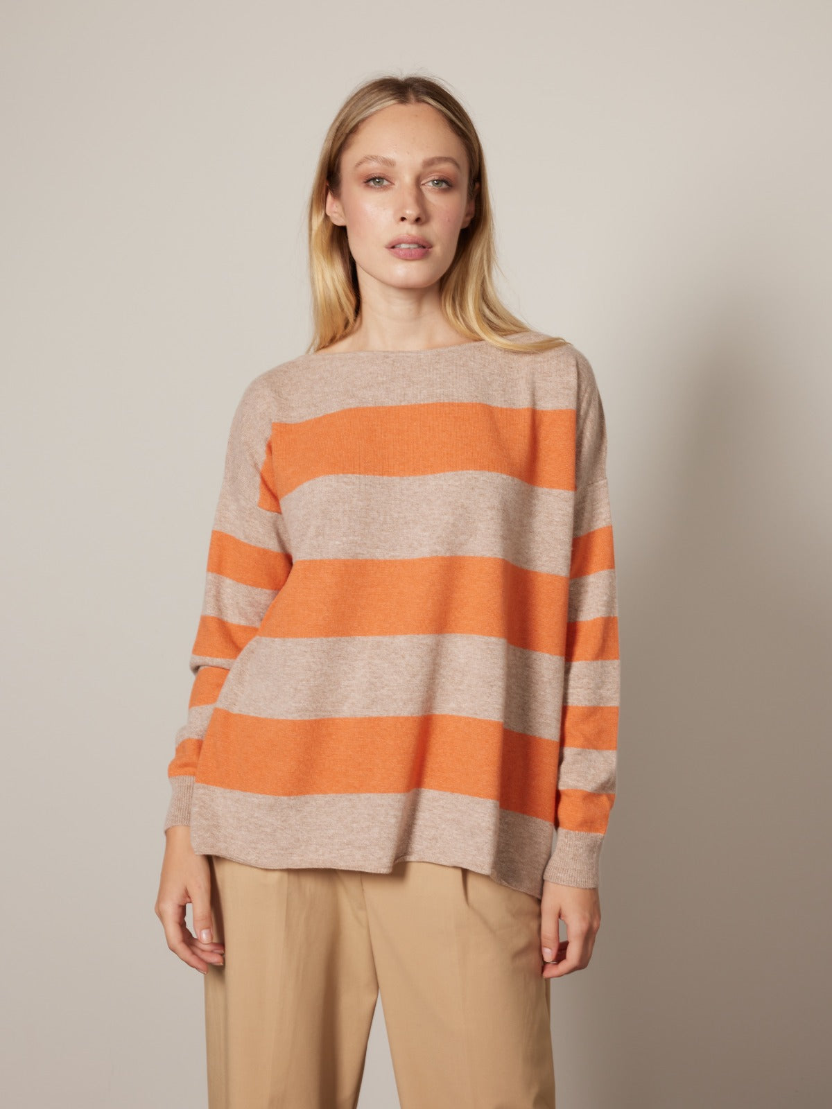 4339 - Stripped boat neck bicolor