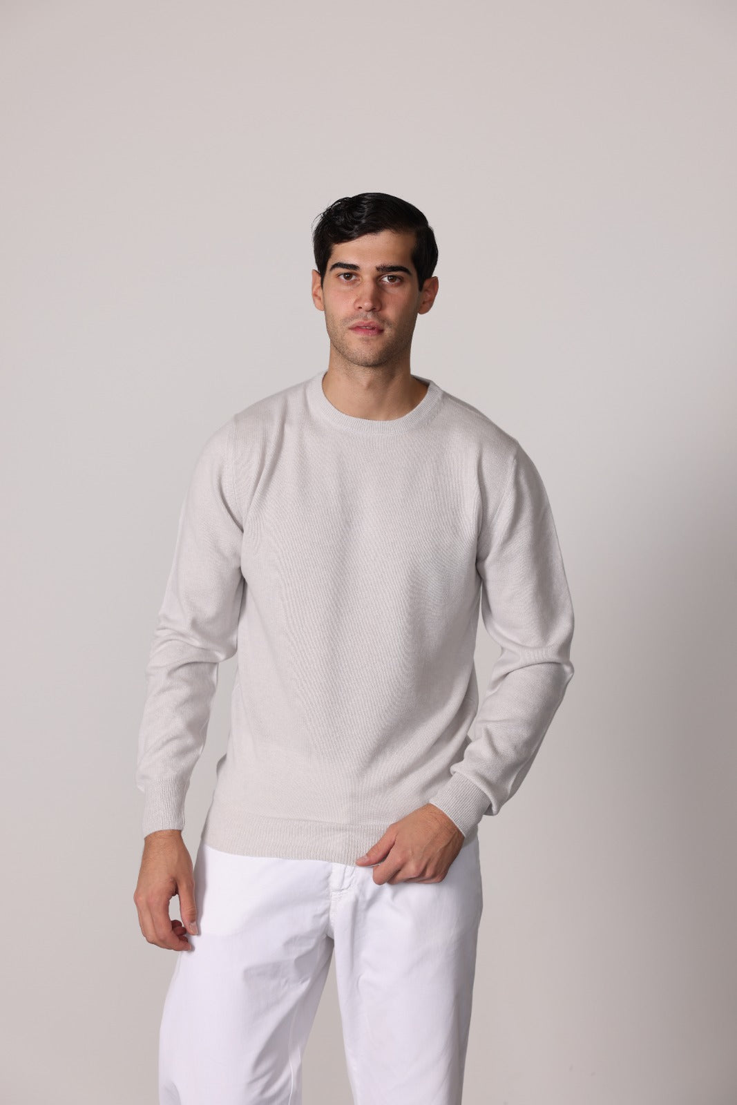 701 - Girocollo puro cashmere 2 fili