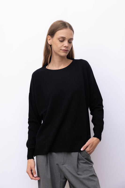 7337 - Crew neck maxi 100% cashmere