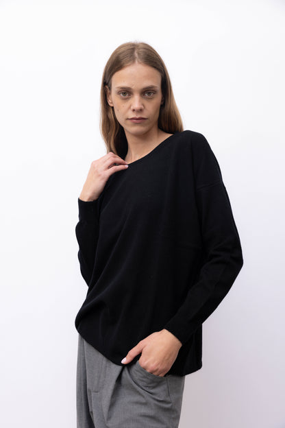 7337 - Crew neck maxi 100% cashmere