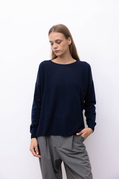 7337 - Crew neck maxi 100% cashmere