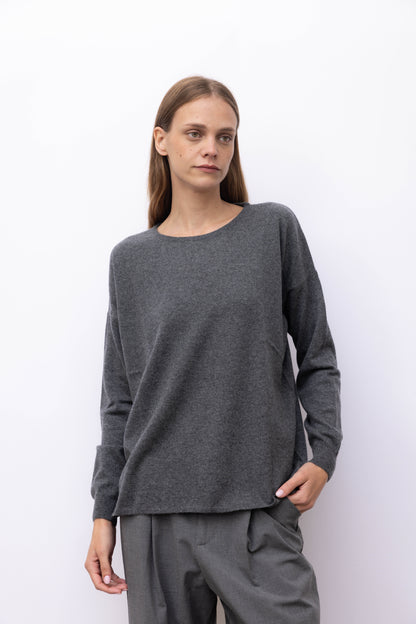 7337 - Crew neck maxi 100% cashmere