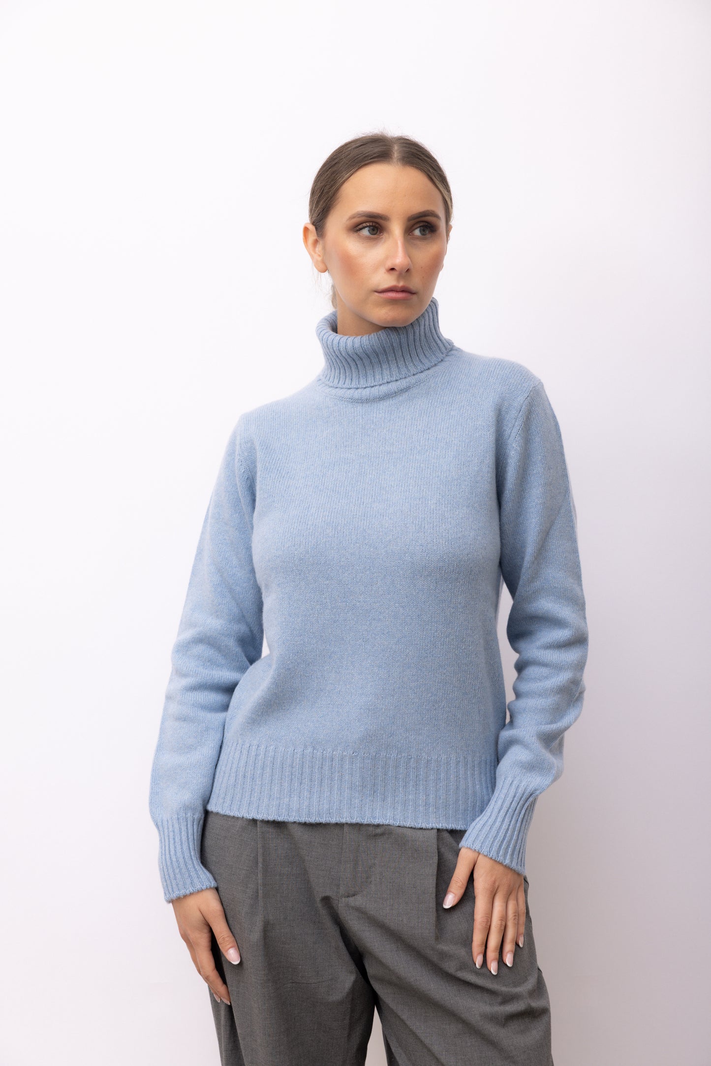 4331 - Maxi two-tone crew neck