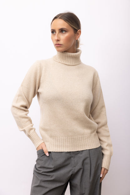 4331 - Maxi two-tone crew neck