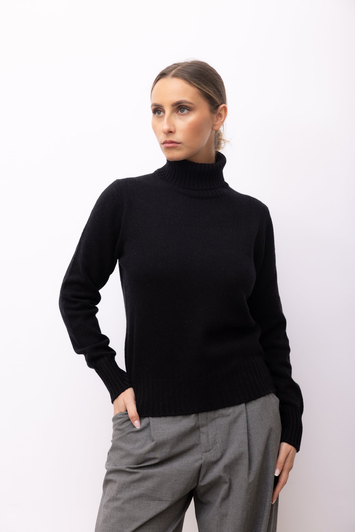 4331 - Maxi two-tone crew neck