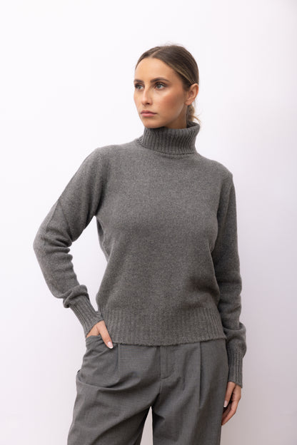 4331 - Maxi two-tone crew neck