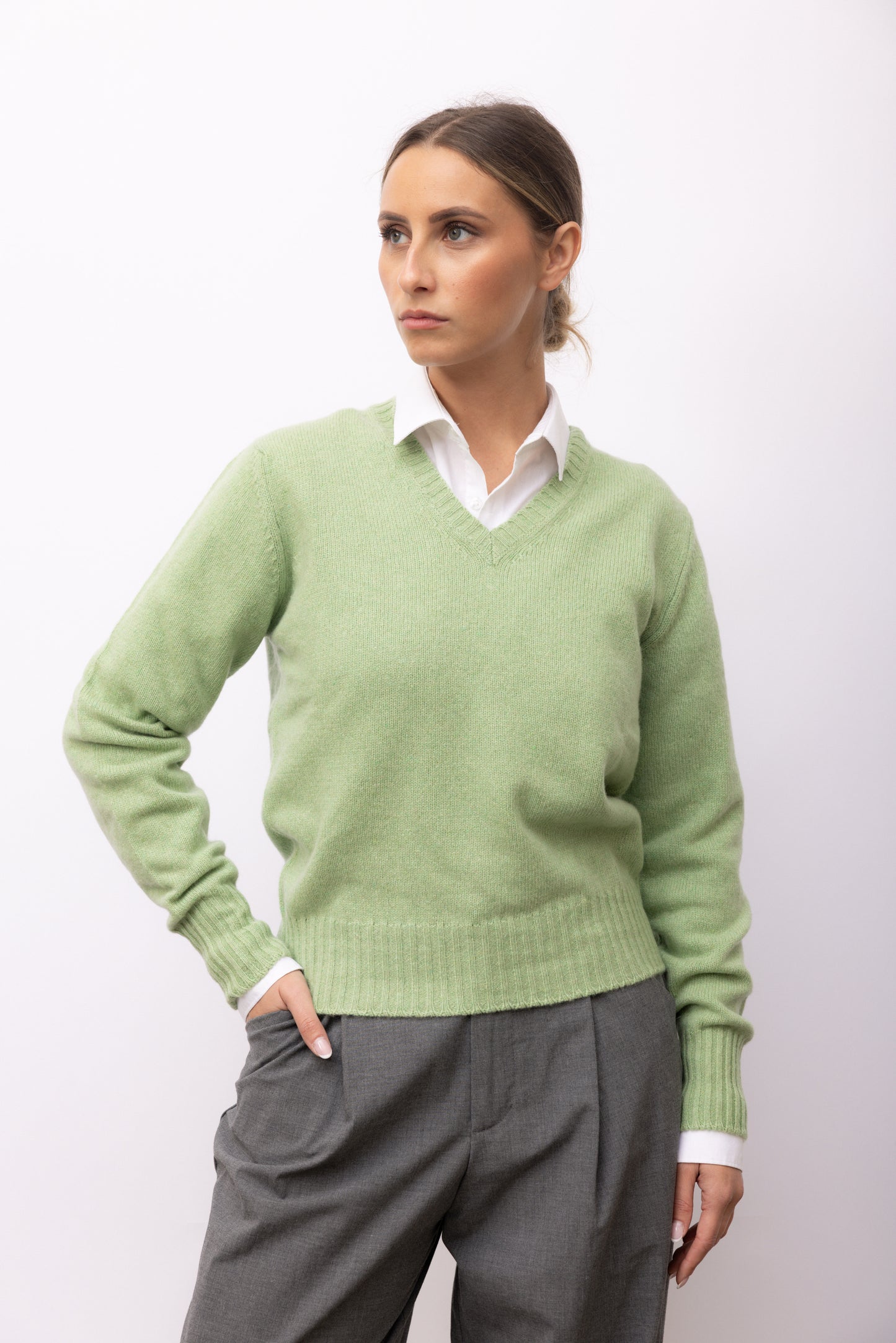 4331 - Maxi two-tone crew neck