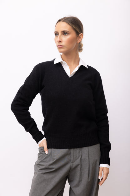 4331 - Maxi two-tone crew neck